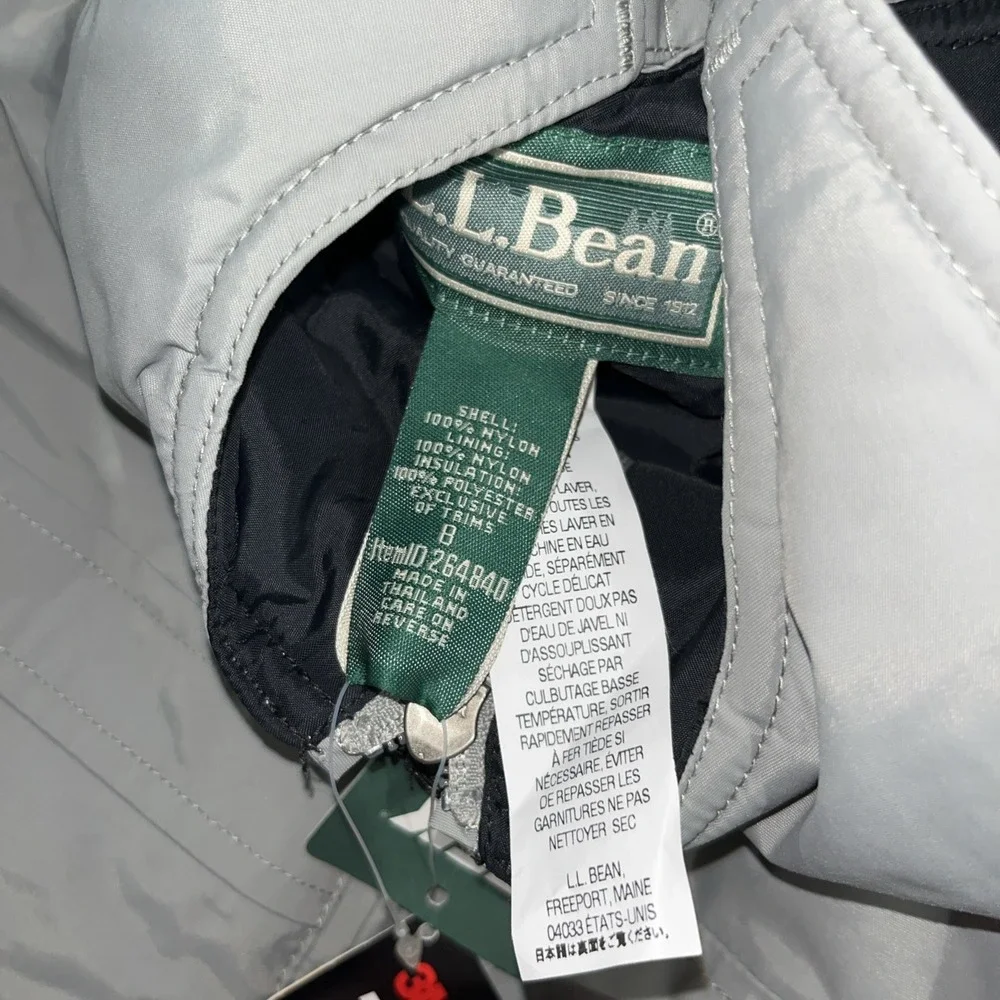 LL BEAN COLD BUSTER BIBS SIZE 8 KIDS Gray SNOW PANTS WINTER 3M THINSULATE NWT